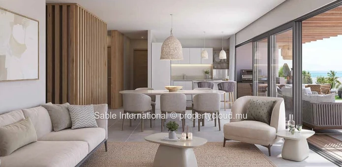 Appartement R+2 à vendre à Péreybère, 164m², 3 chambres, piscine commune, proche de la mer et des commodités.