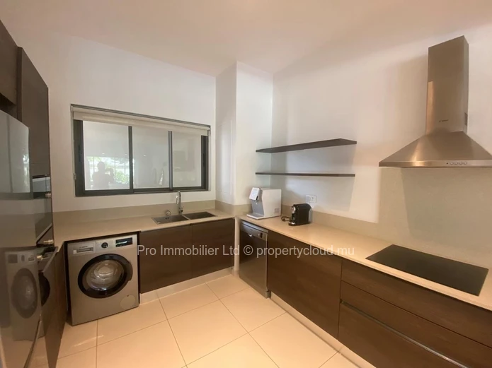 Ground floor apartment, fully furnished and located in a secure compound at Ki Residence Pereybere.