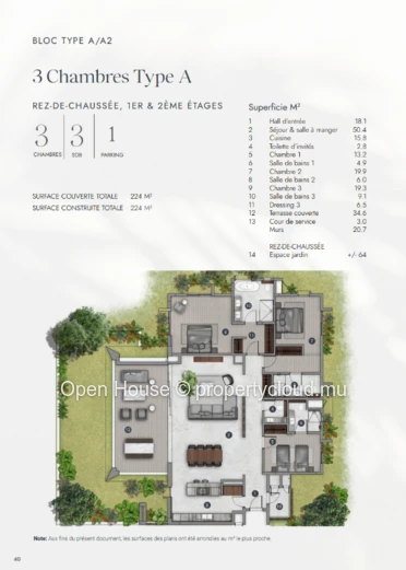 Luxurious Apartment in Grand Baie Smart City with Communal Pool - Accessible to Foreigners - Fully Furnished - Close ...