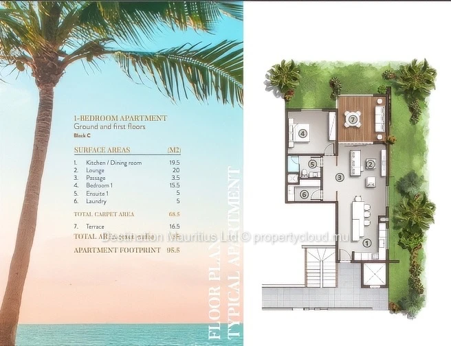 2BEACH RESIDENCES — DESTINATION MAURITIUS  ONLY 1 UNIT LEFT — 2 BED / 2 BATH, 110.8 m² — USD 417,000. SOLD OUT.