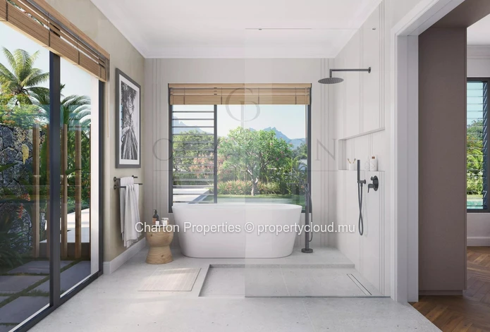 Villa contemporaine de 4 chambres avec vues panoramiques sur les montagnes à Tamarin