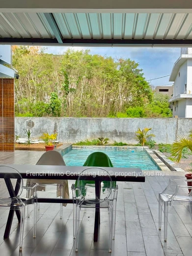 Vaste villa de 4 chambres sur 1477 M2 de jardin et piscine a calodyne