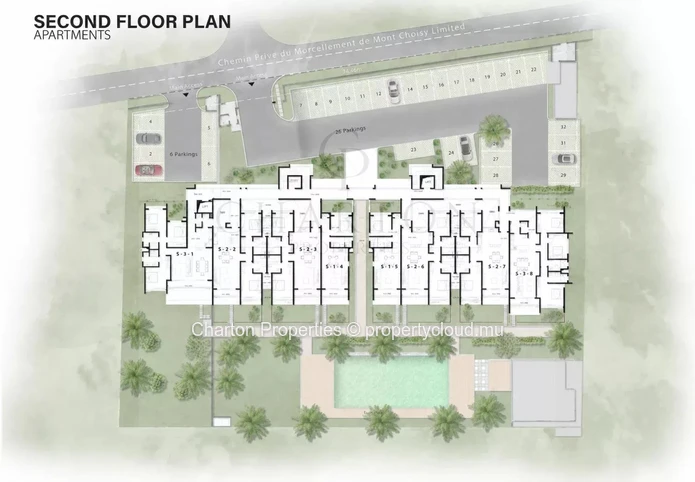 Appartement 1 chambre avec terrasse dans une résidence de standing à Mont-Choisy