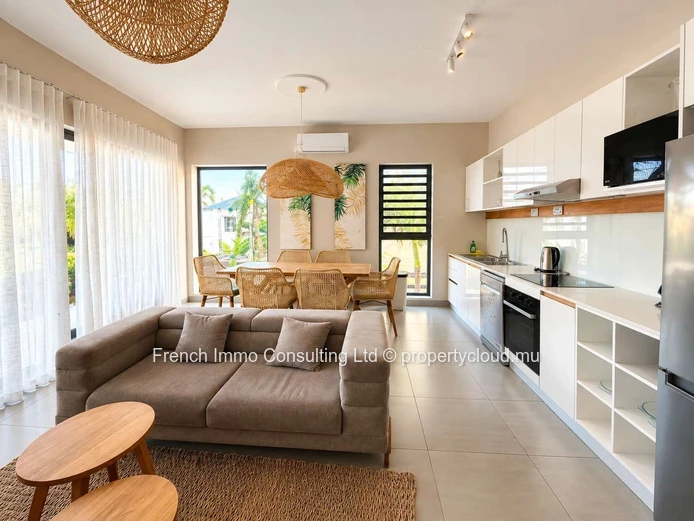Superbe appartement 2 chambres a la residence one bay de pereybere , piscine privative et commune 