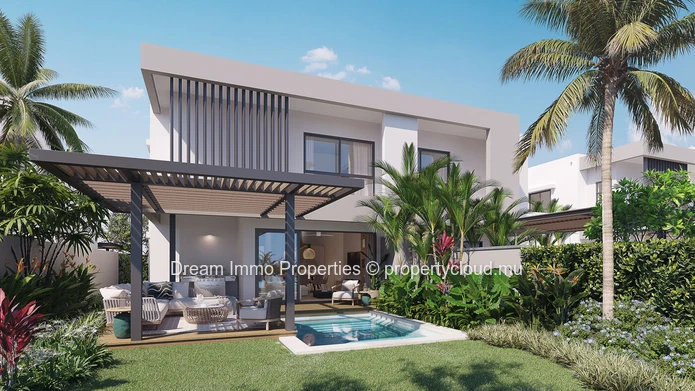 Superbe townhouse de 4 chambres avec piscine privée dans un village entre mer et golf à Haute Rive – Ile Maurice