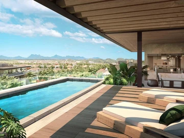 For sale : Exceptional tropical penthouse with panoramic golf view 