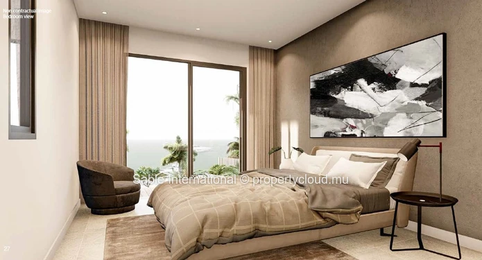 Luxurious Apartment with Stunning Sea Views and Communal Pool in Grand Baie 