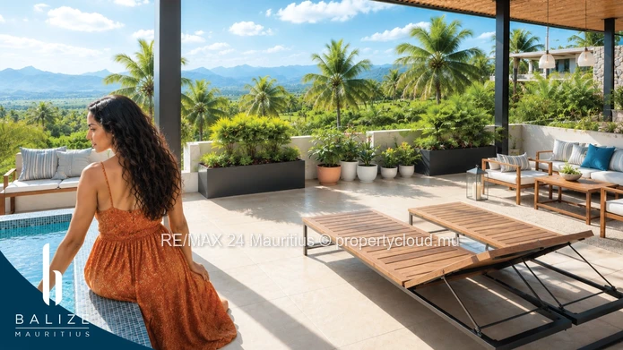 Penthouse 3 ch. avec piscine, étrangers acceptés – Cap Malheureux