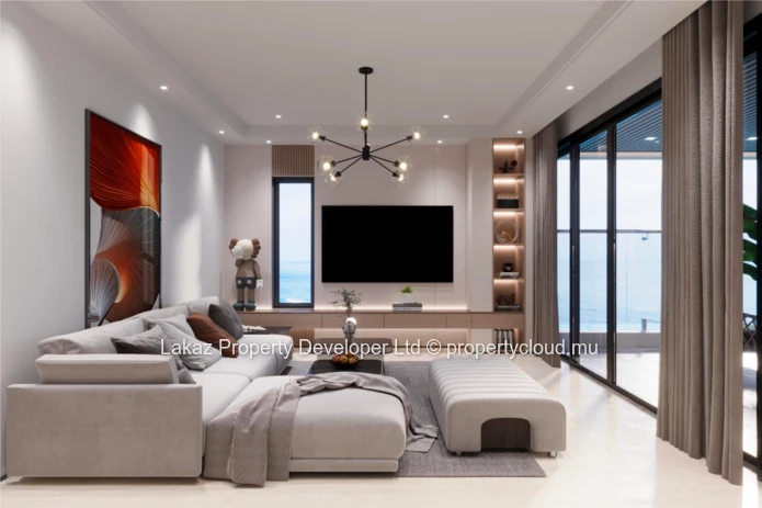 Modern Off-Plan Apartment with Roof-Deck Pool in Pereybere