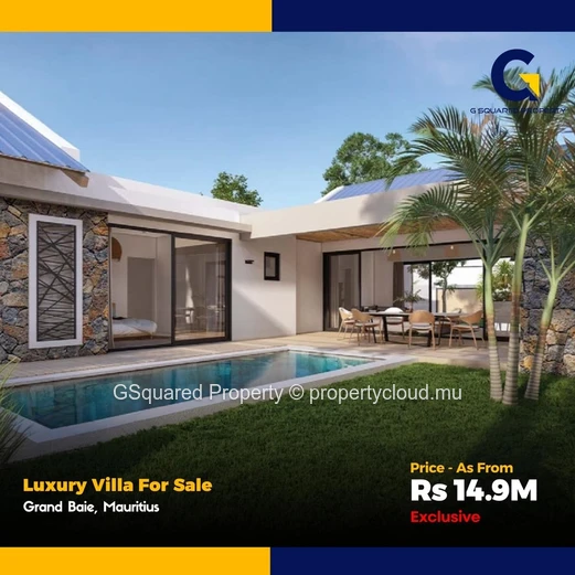 Contemporary Off-Plan 3-Bed Villa with Courtyard Pool — Grand Baie