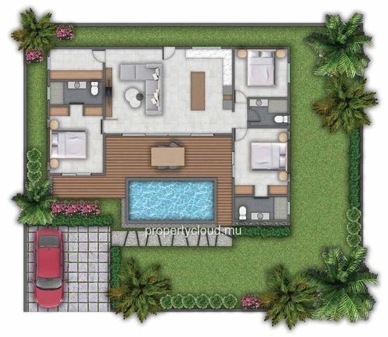 Villa neuve haut de gamme sur plan – Mont Mascal