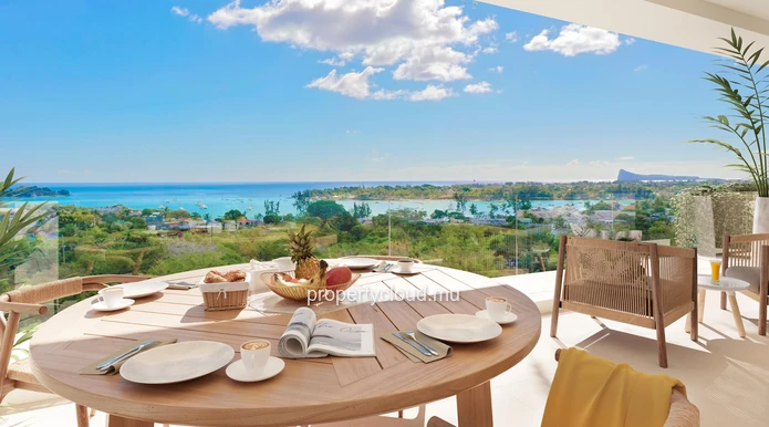 Accessible aux étrangers: appartement de 3 chambres à coucher avec piscine commune à Grand Baie La Croisette. 