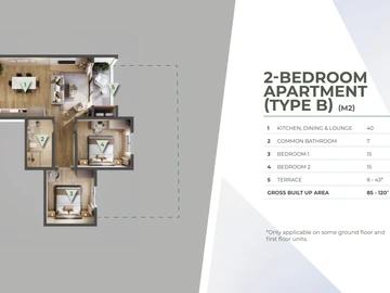 Appartement de 2 Chambres