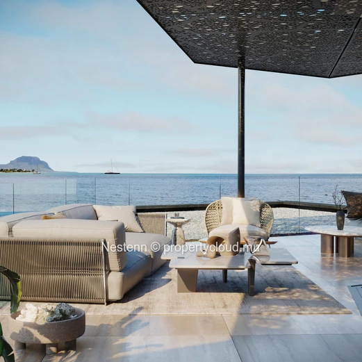 Sumptuous 3-bedroom waterfront villa with panoramic views from its rooftop