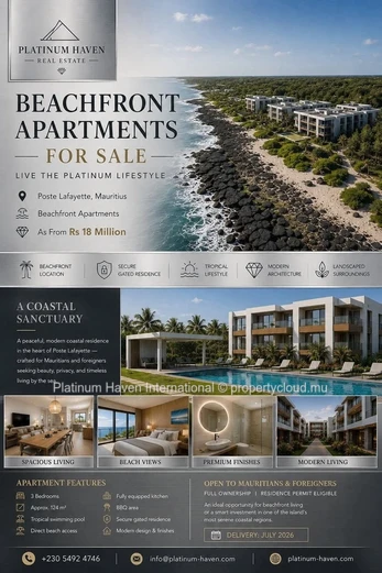 Appartement 3 chambres 124 m² en front de mer — Poste Lafayette