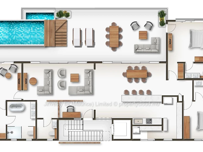 Direct Promotor : Morganite three bedroom apartment at Azulina Pointe aux Biches0 MUR   |   170.18 m²