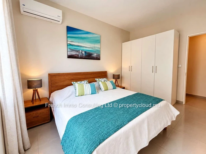 Superbe appartement 2 chambres a la residence one bay de pereybere , piscine privative et commune 