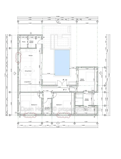 Local Market - 3-bedroom villa for sale - 2 bathrooms - private pool - Péreybère - delivery December 2026