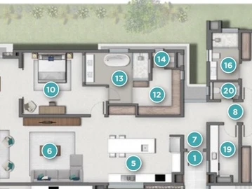 Appartement de 3 Chambres