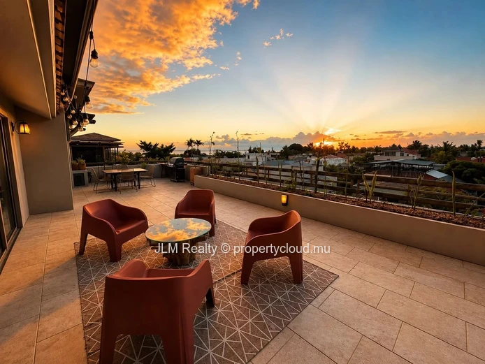 Stunning Penthouse for Long-Term Rent Just Steps from La Preneuse Beach, Black River, Mauritius