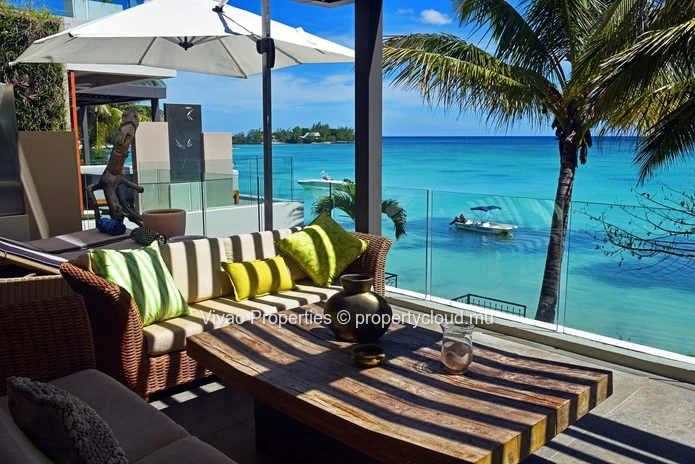 Beachfront Apartment with Sea Views in Péreybère, Grand Baie - 162m², 3 BR, Communal Pool - Rs 45M
