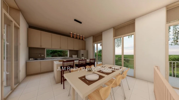 Stunning Bioclimatic Villa with Green Roof and Sea View for Sale in Baie du Cap, Mauritius