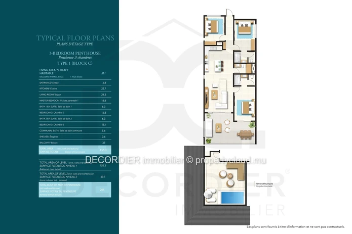 Vivre entre luxe et sérénité – appartement 3 chambres à Peyrébère