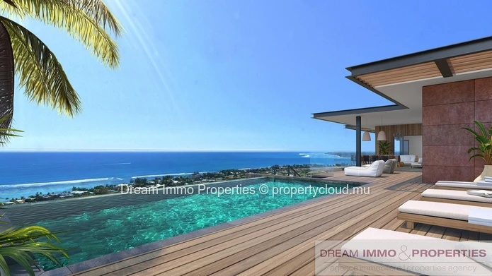 Luxueuse Villa Neuve Offrant Une Vue Mer Panoramique A Riviere Noire - Ile Maurice
