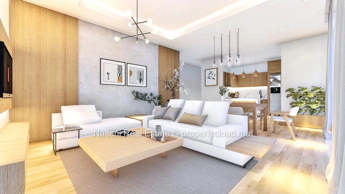 3 bedroom, semi furnished apartment situated right in the centre of Quatre Bornes