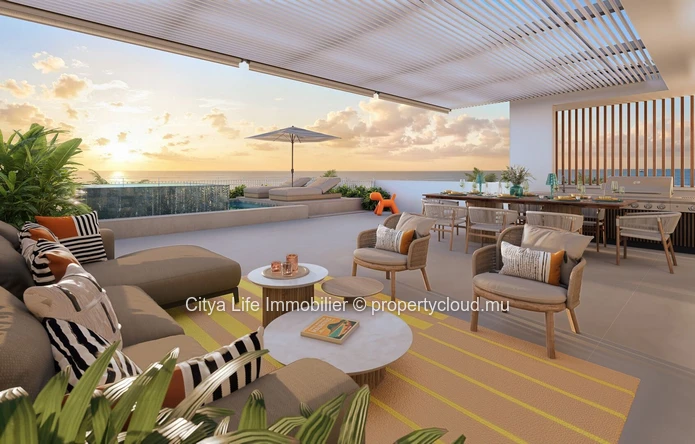Penthouse 3 chambres avec piscine privée à vendre à Tamarin