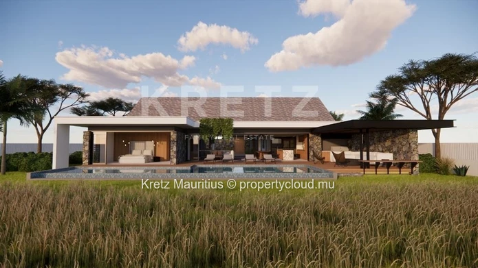 Contemporary villa with unobstructed views of the golf course