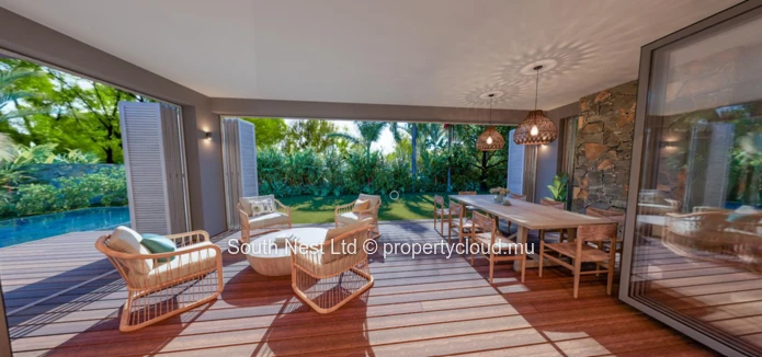 Un coin de paradis à Pointe d'Esny – Villa moderne avec jardin et piscine