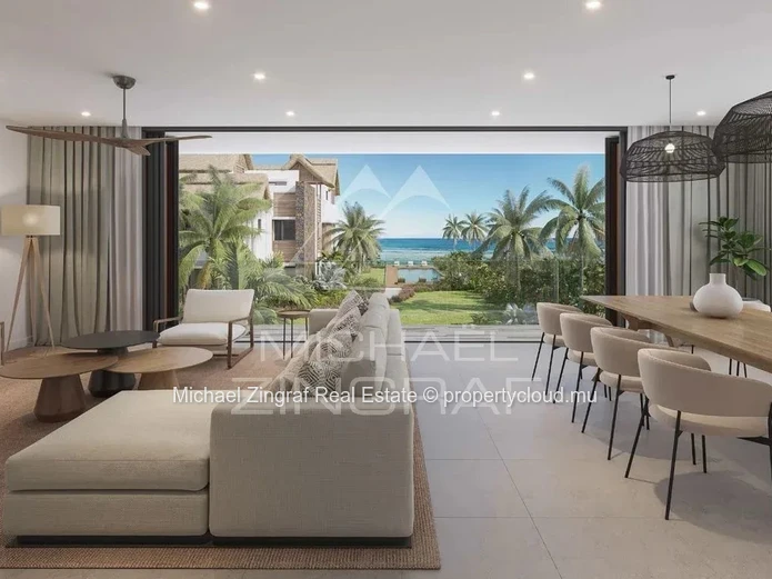 Mauritius – Elegant 3-Bedroom Beachfront Apartment in Tamarin