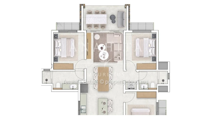 Appartement 3 chambres 