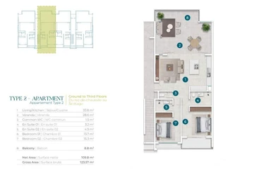 Appartement de 2 Chambres