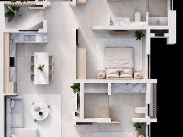 Appartement de 3 Chambres