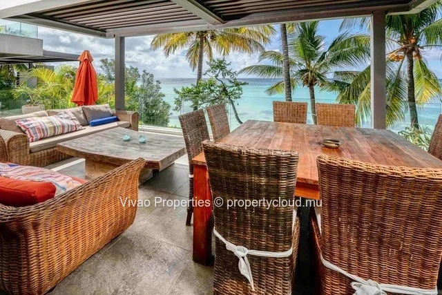 Beachfront Apartment with Sea Views in Péreybère, Grand Baie - 162m², 3 BR, Communal Pool - Rs 45M