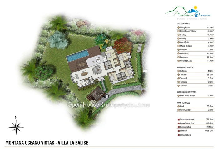 New high standing PDS villa for sale, 4 bedrooms, pool, sea view, furnished, air-conditioned.