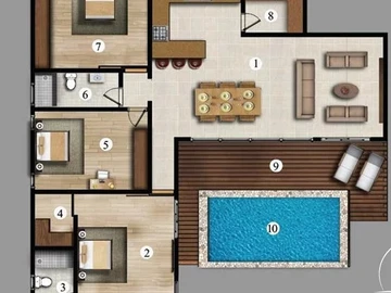 Villa de 3 Chambres