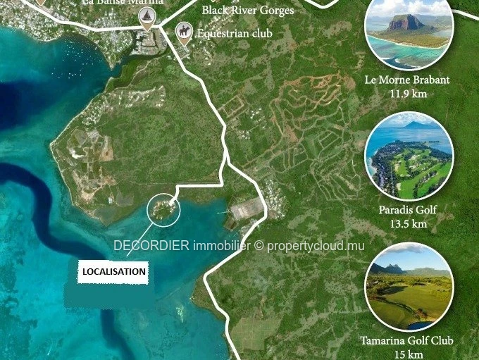 A vendre - Rivière Noire, appartement d'exception pieds dans l'eau avec permis de résident permanent