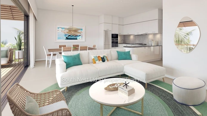 Appartement 3 chambres rez-de-chaussée dans une région préservée avec un accès à la plage. 