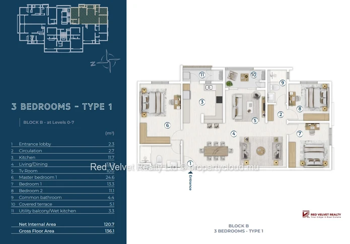 3 Bedroom Apartment - B26