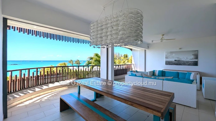 Breathtaking view from this beautiful apartment in a waterfront secure residence, with a lovely pool on the deck amid...