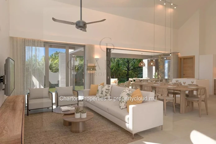 Élégante villa de plain-pied de 2 chambres avec piscine privée