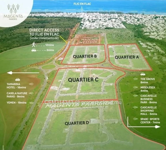 17,46 perches Terrain Résidentiel à Vendre – Magenta Quartier B