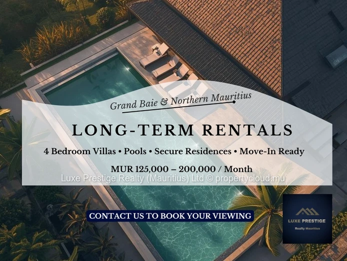 Villas de Luxe 4 Chambres à Louer à Grand Baie | Piscines Privées | 125 000–200 000 MUR