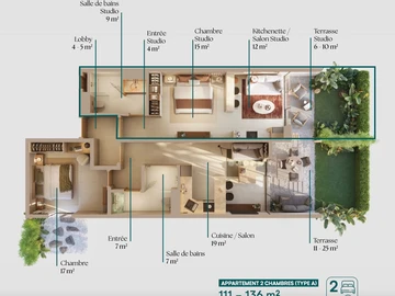 Appartement de 2 Chambres