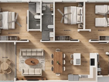 Appartement de 3 Chambres