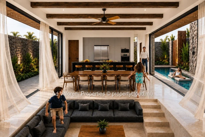 Villa contemporaine d’exception au cœur de La Balise Marina – Rivière Noire!