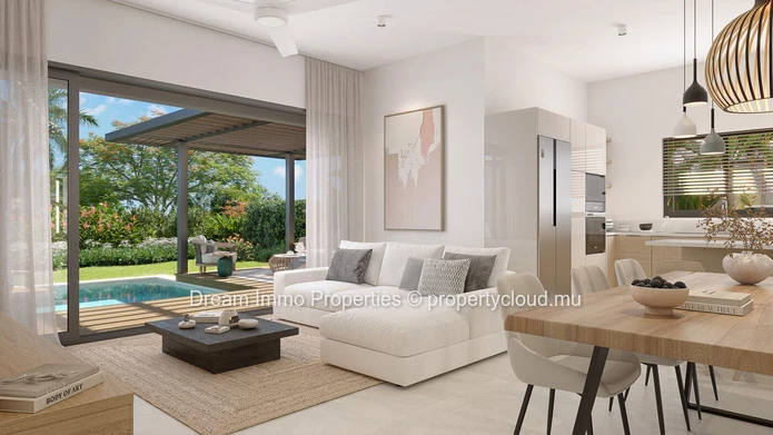 Superbe townhouse de 4 chambres avec piscine privée dans un village entre mer et golf à Haute Rive – Ile Maurice